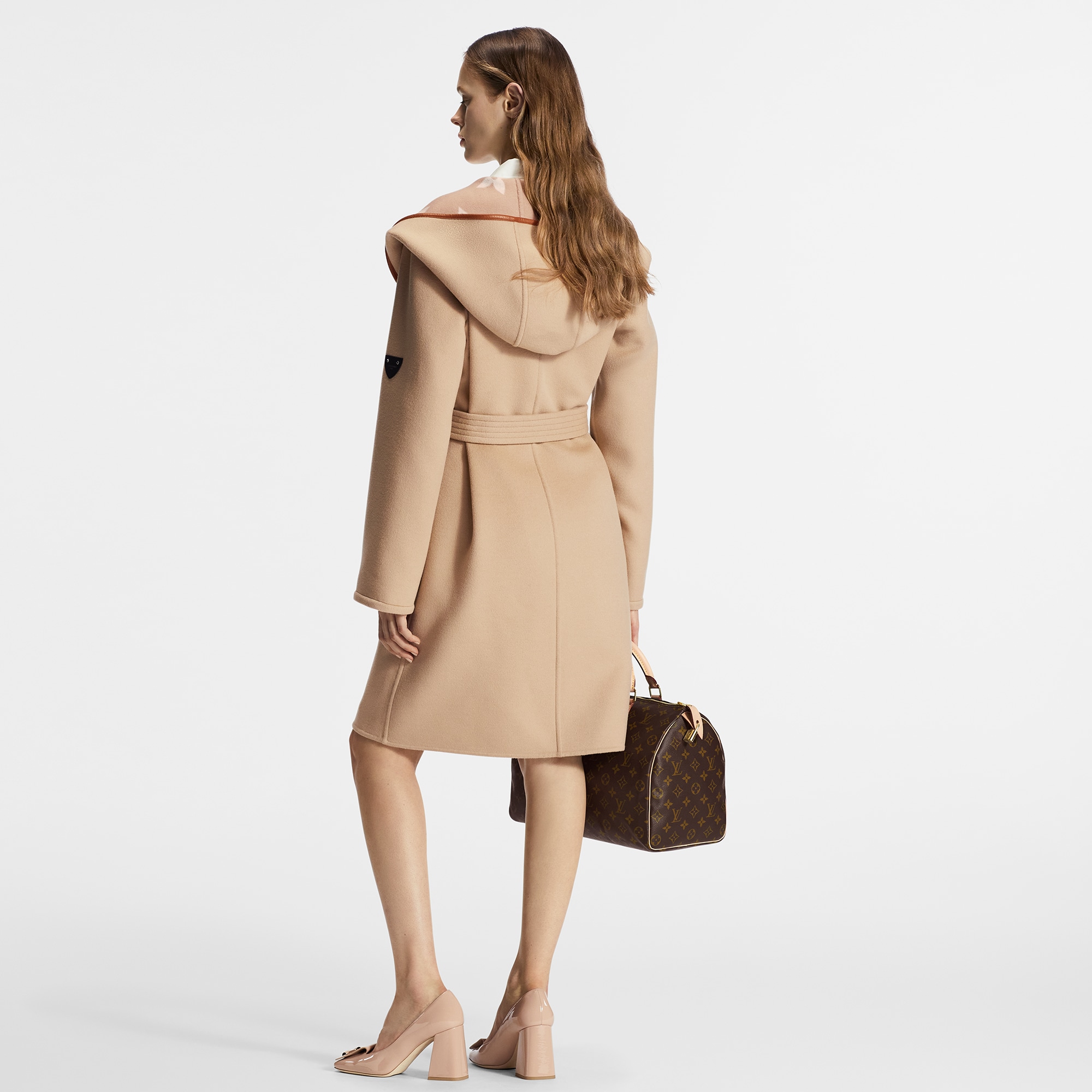 Belted Double Face Hooded Wrap Coat - Ready to Wear | LOUIS VUITTON